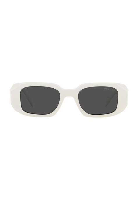 prada scultoreo|Prada Scultoreo Narrow Sunglasses in White & Dark Grey .